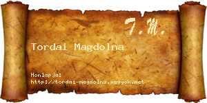 Tordai Magdolna névjegykártya